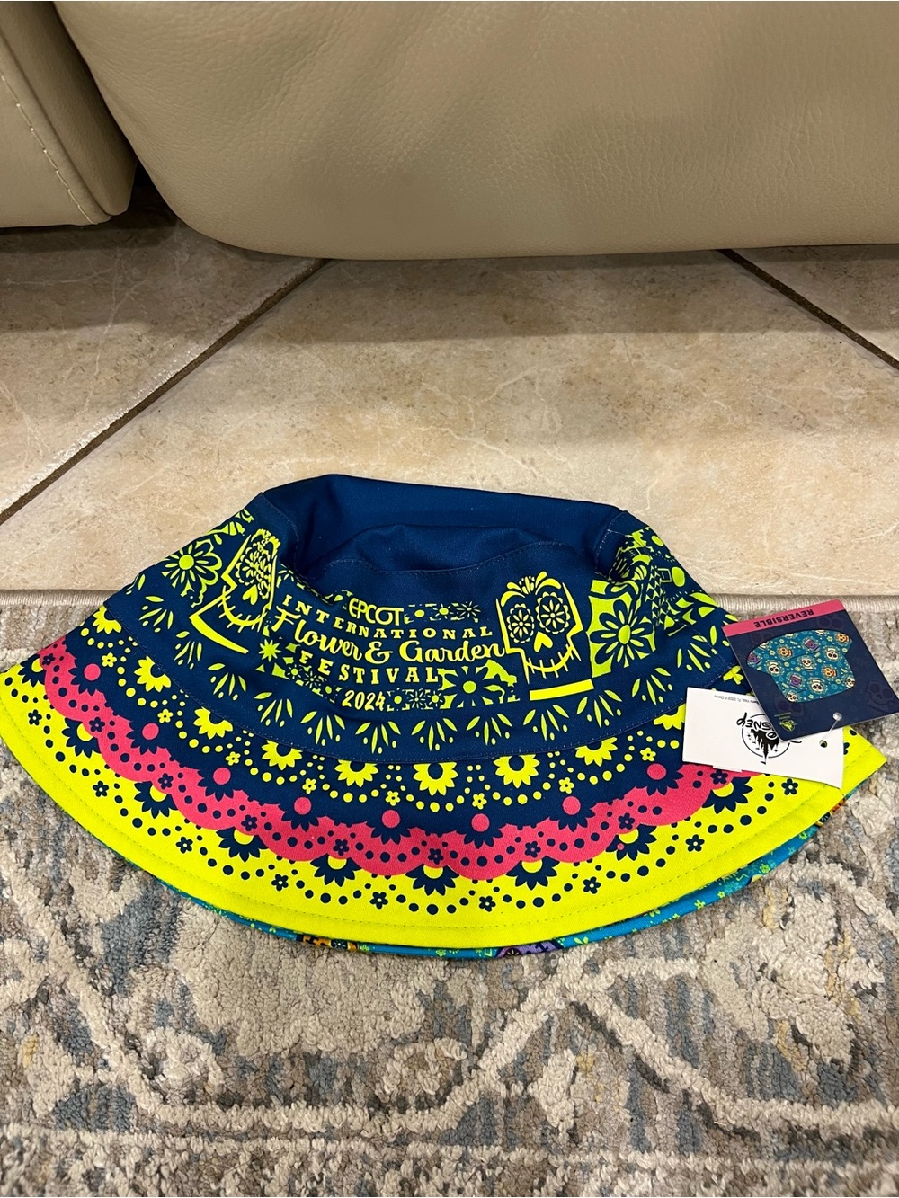 Disney Neon Floral Bucket Hat